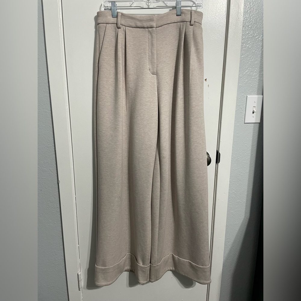 Express Cream Wide-Leg Pants